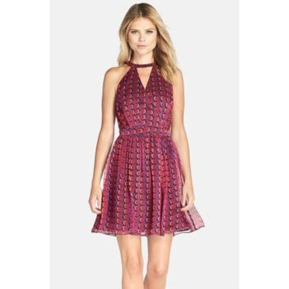 💕ADELYN RAE💕 Chiffon Caged Back Dress
